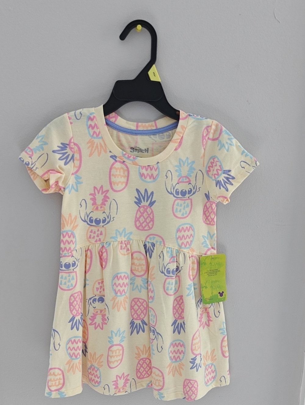 Kids Cream Tropical Pineapple & Character Dress